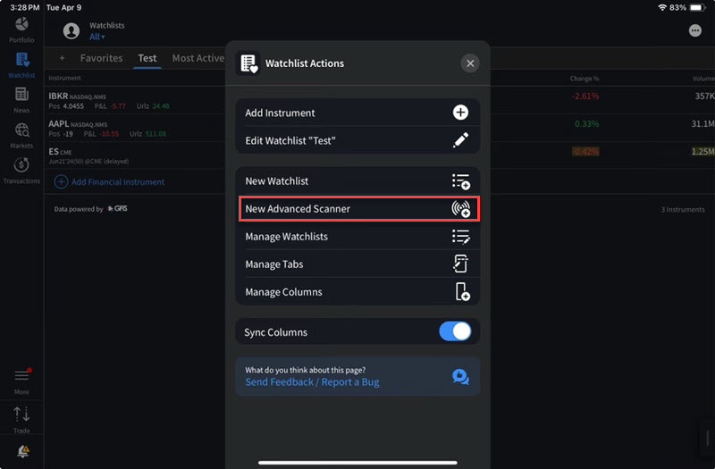 The new advanced scanner on the iPad